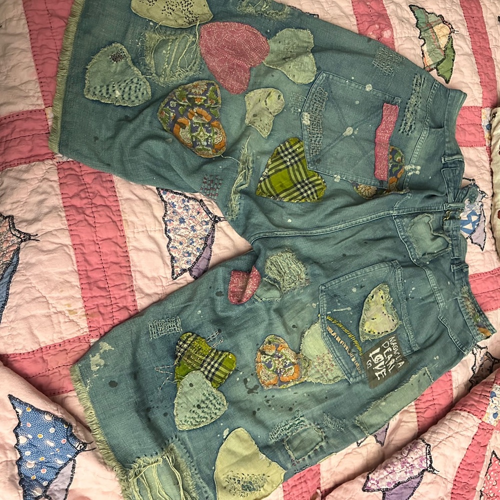 Magnolia Pearl Patchwork Jean Shorts - Multicolor
